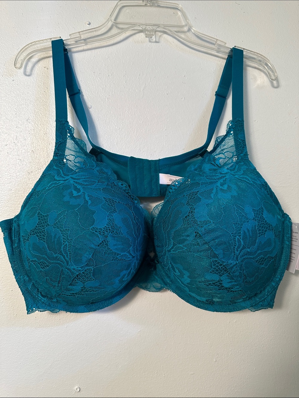 Auden Lace 44C Underwire Bra in Teal Blue-Green NWT